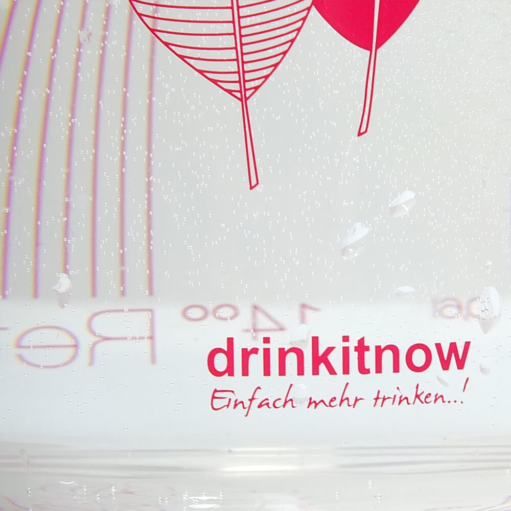 drinkitnow Palms 1 Liter rot Trinkflasche für den Strand