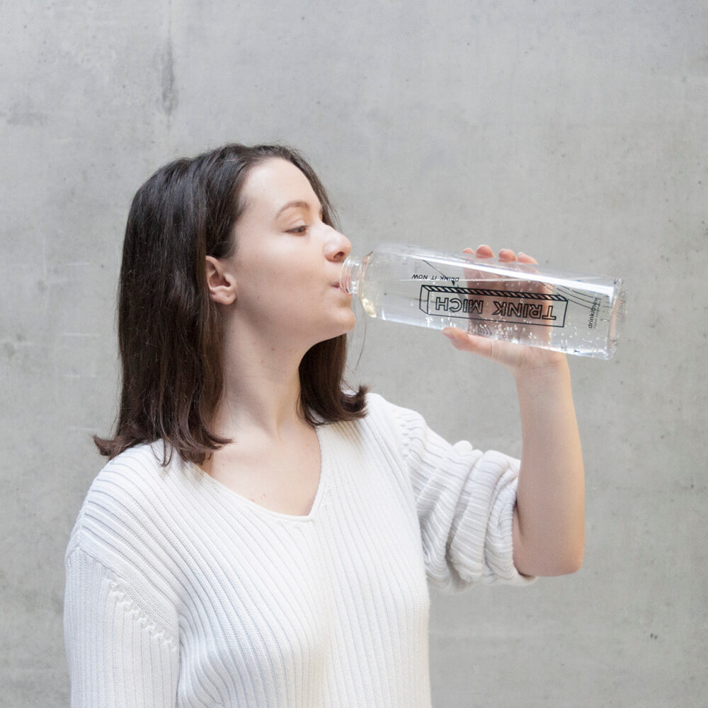 drinkitnow Trink mich 1 Liter Trinkflasche für Studenten