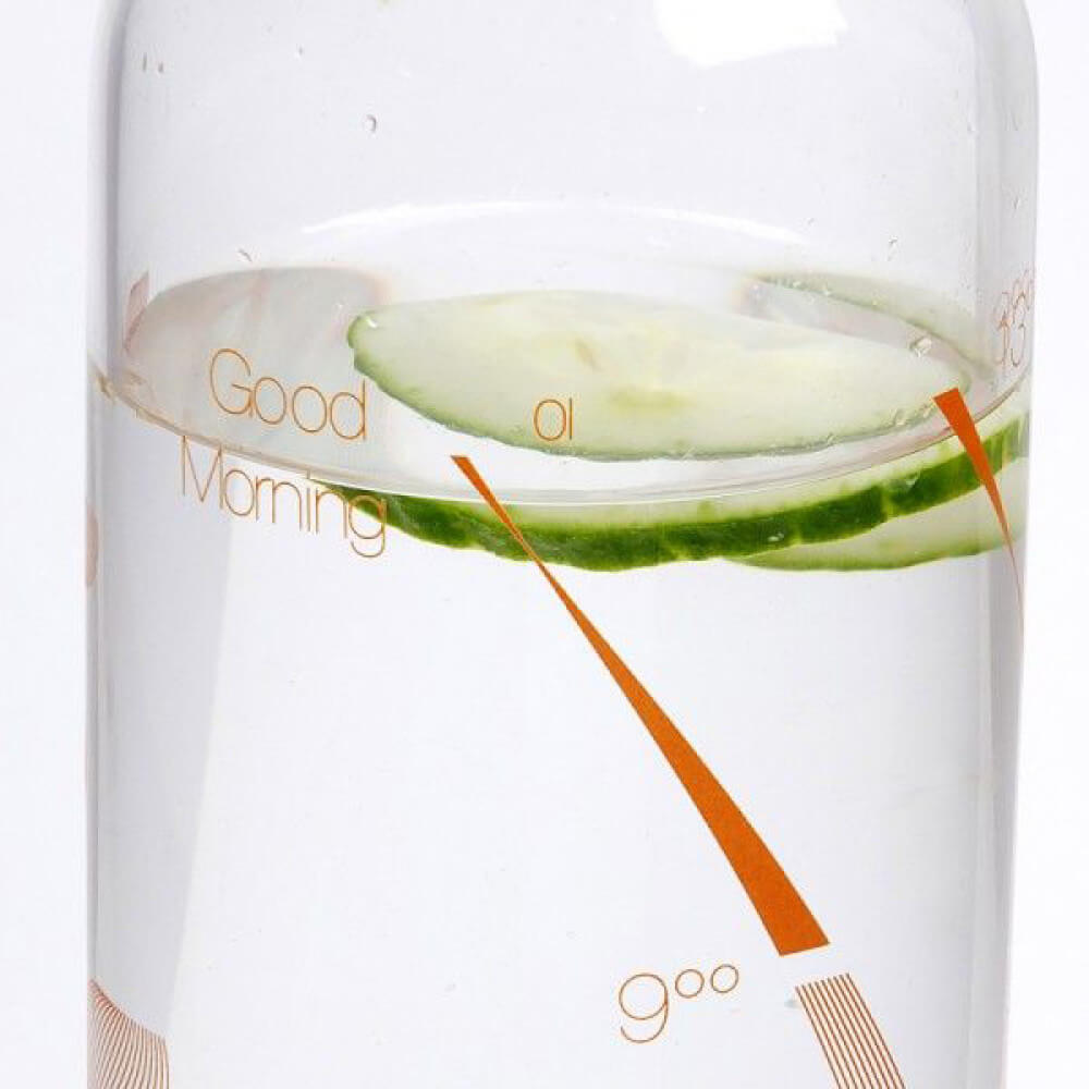 drinkitnow Glasflaschen Flipper 1 Liter orange wiederverwendbar