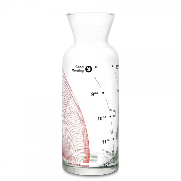 drinkitnow Karaffe rotes Design 1 Liter