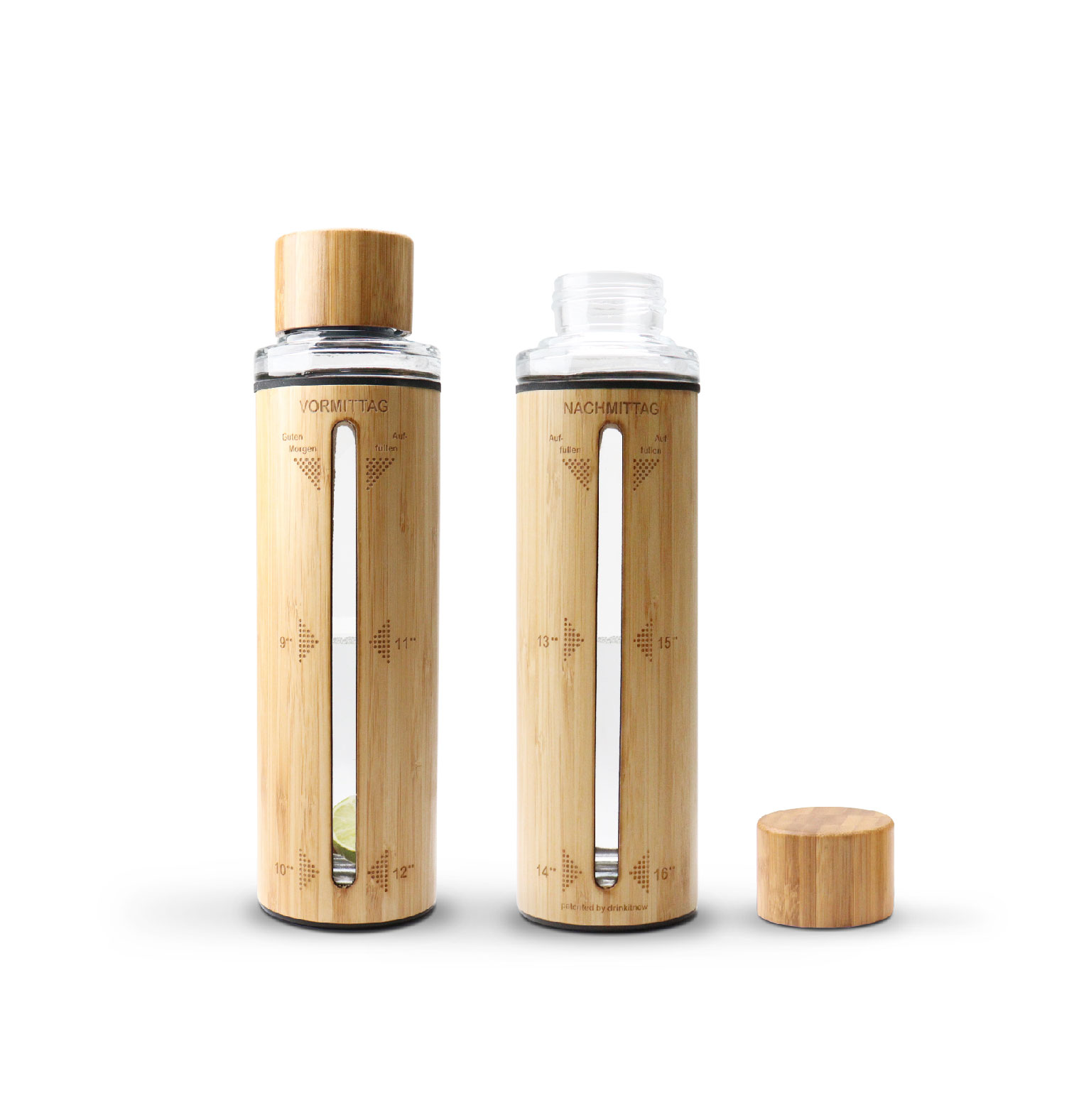 Glasflasche Bambus Edition 0,5 L