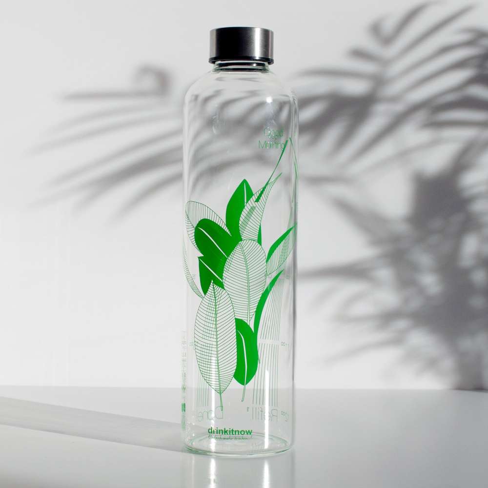 drinkitnow Glasflaschen Palms 1 Liter grün