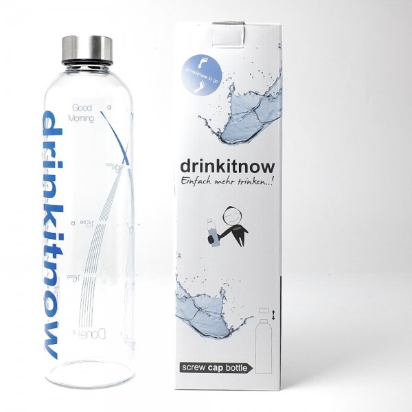 drinkitnow Kunststoffflasche 1 Liter azurblau