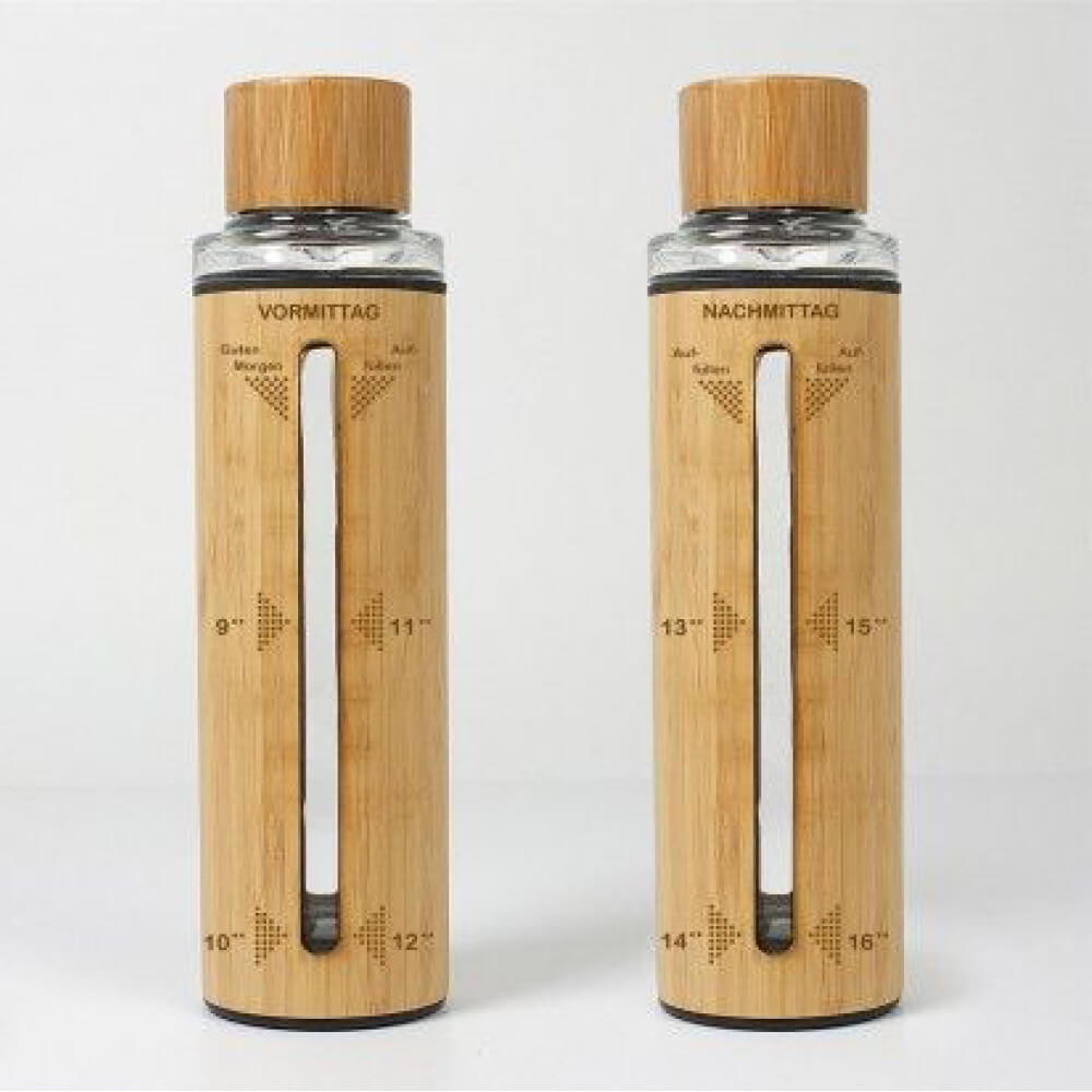 Glasflasche Bambus Edition 0,5 L