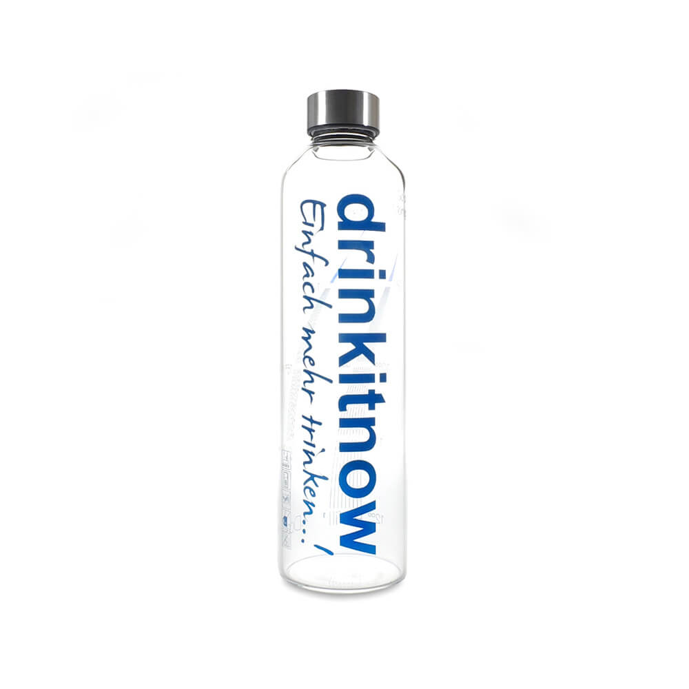 drinkitnow Glasflasche azurblau 1 Liter
