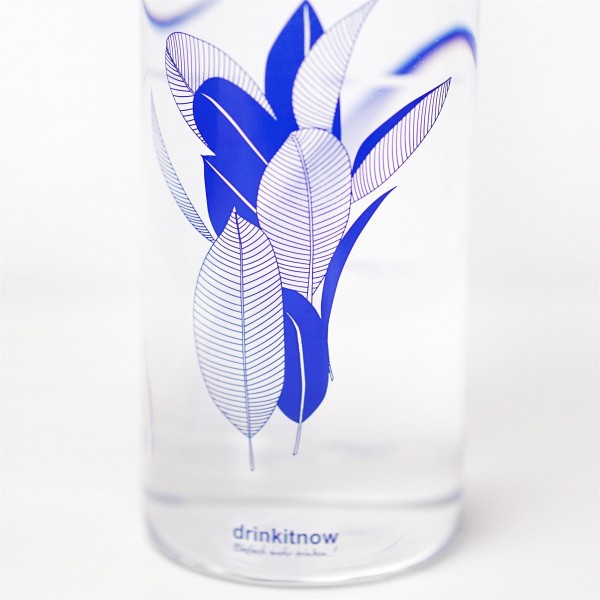drinkitnow Glasflaschen Palms 1 Liter blau